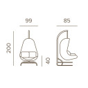 Leaf Swing Chair Grattoni dimensioni