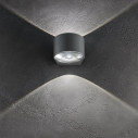 Lens lampada da parete Bi-emissione Grigio scuro Zafferano ambientazione