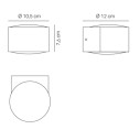 Lens lampada da parete Bi-emissione Grigio scuro Zafferano dimensioni
