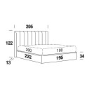 Letto Clyde Ring Smart matrimoniale Felis dimensioni