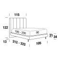 Letto Clyde Ring York singolo Felis dimensioni