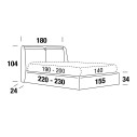 Letto Kevin Ring Eko piazza e mezza Felis dimensioni