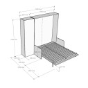Letto matrimoniale Sofà Kentaro Noce con colonna Itamoby dimensioni
