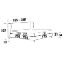 Letto Paris Ring York matrimoniale Felis dimensioni
