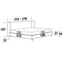 Letto Paris Ring York matrimoniale Felis dimensioni