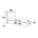 Letto Parker Ring Round matrimoniale Felis dimensioni