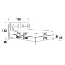 Letto Scotty Compact B Ring York matrimoniale Felis dimensioni