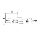 Letto Tim A Ring York matrimoniale Felis dimensioni 160x190/200