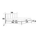 Letto Tim B Ring York matrimoniale Felis dimensioni 160