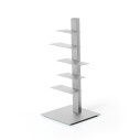 Libreria Leo H 95 BBB Italia grigio alluminio