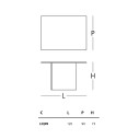 Liquefy Tavolo 120x90x73 Glas dimensioni