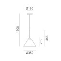 Artemide Look At Me 35 lampada a sospensione dimensioni