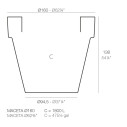 Maceta Vaso 160x160x138 cm Vondom dimensioni
