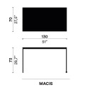 Macis Tavolo-Scrivania Opinion Ciatti dimensioni