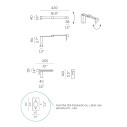 Manhattan lampada da parete Contardi dimensioni