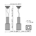 Metra C2835 Decò Lampada a sospensione Ferroluce dimensioni