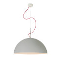 Mezza Luna 1 Cemento sospensione In-es.artdesign interno bianco cavo rosso