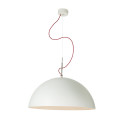 Mezza Luna 1 sospensione In-es.artdesign bianco-interno bianco cavo rosso