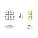 Mida Applique lampada da parete White-Gold Slamp dimensioni