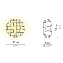 Mida Ceiling-Wall medium lampada da soffitto-parete White-Gold Slamp dimensioni