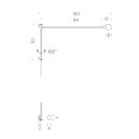 Potence Pivotante Mini lampada da parete Nemo Lighting dimensioni