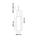 Mix & Match Collins 5511A+5511B lampada a sospensione 9010 novantadieci dimensioni