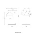 Molly 556.31L lampada da tavolo Tooy dimensioni