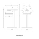 Molly 556.32L lampada da tavolo Tooy dimensioni
