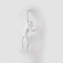 Monkey Lamp Hanging Left Hand White Seletti vista