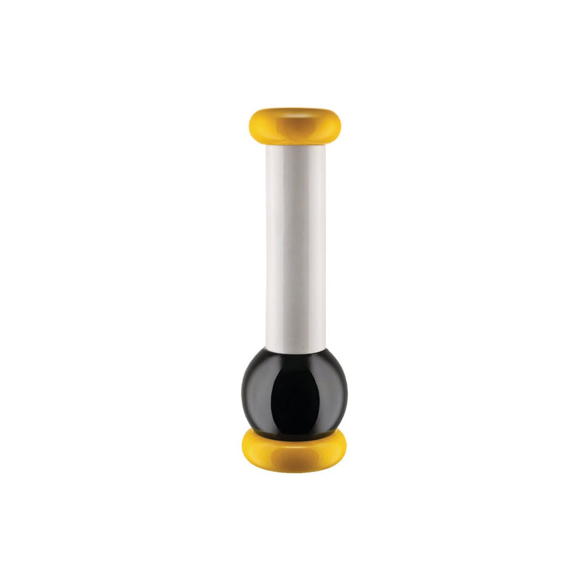 Alessi MP0210 1 Macinasale, pepe e spezie in legno di faggio Giallo-Nero-Bianco