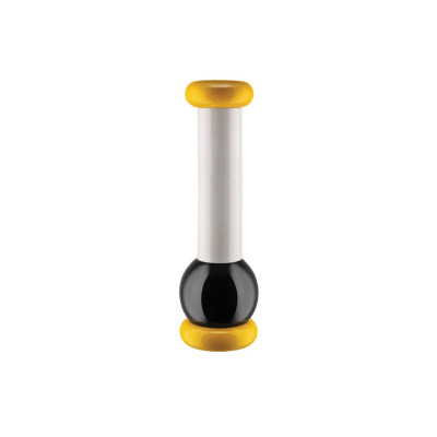 Alessi MP0210 1 Macinasale, pepe e spezie in legno di faggio Giallo-Nero-Bianco