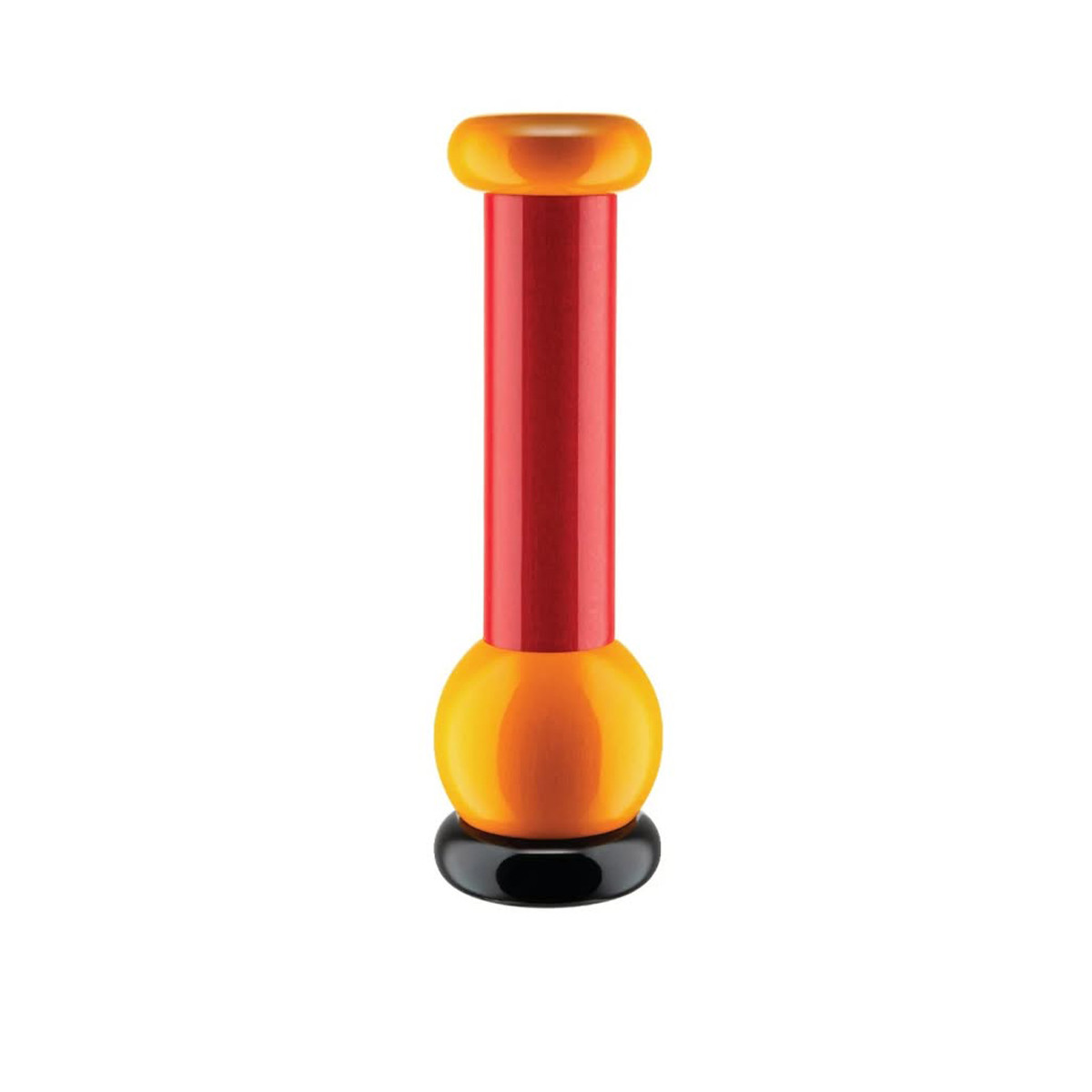 Alessi MP0210 Macinasale, pepe e spezie in legno di faggio Nero-Giallo-Rosso