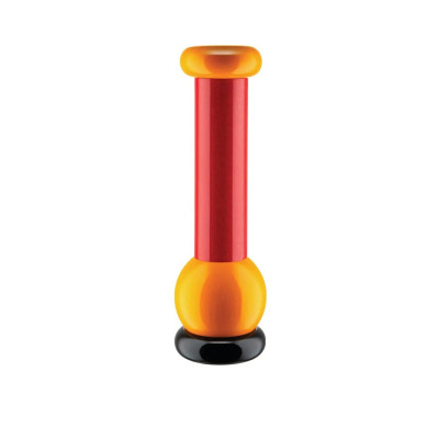 Alessi MP0210 Macinasale, pepe e spezie in legno di faggio Nero-Giallo-Rosso