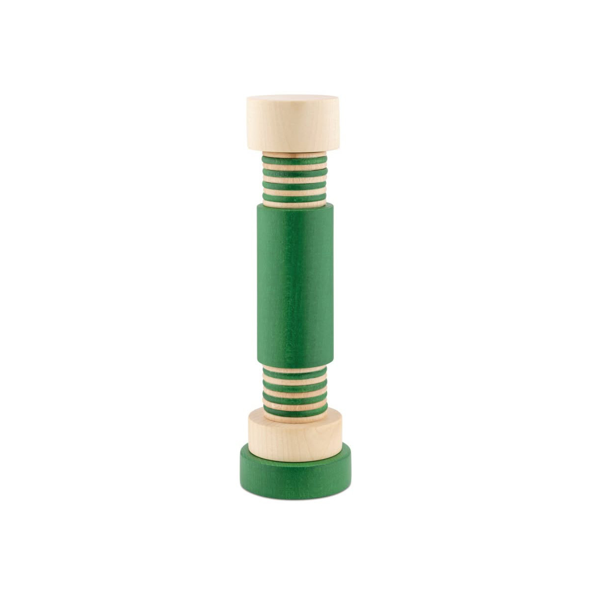 Alessi MP0215 2 Macinasale, pepe e spezie in legno di acero naturale e Verde