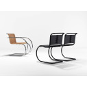 Knoll Mies Van Der Rohe MR Sedia senza braccioli in cuoio vista