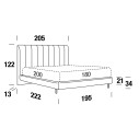 Letto Clyde Ring York matrimoniale Felis dimensioni