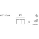 Network Libreria Horm dimensioni Kit 5 ripiani