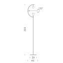 Newton lampada da terra Nemo Lighting dimensioni