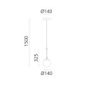 Artemide NH 14 Suspension lampada a sospensione dimensioni