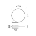 Artemide O lampada da terra per esterno dimensioni versione Ø 150 cm