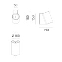 Artemide Oblique Wall-Floor-Pole dimensioni