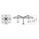 Ombrellone Alu Poker Dark 7x7 Scolaro dimensioni