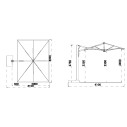 Ombrellone Astro Titanium 3x4 Scolaro dimensioni