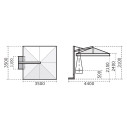 Ombrellone Galileo Dark 3,5x3,5 Scolaro dimensioni