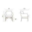 Panama Armchair Grattoni dimensioni
