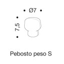 Pebosto Peso S Fermacarte-Fermaporte Danese Milano dimensioni