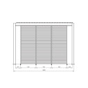 Pergola Ocean 3,6x3,6 rustic-bianco Bizzotto dimensioni con optional lame frangisole