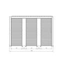 Pergola Ocean 3,6x3,6 rustic-bianco Bizzotto dimensioni con optional lame frangisole