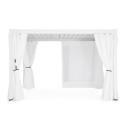 Pergola Ocean 3x4 bianco Bizzotto vista con optional tende