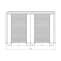 Pergola Ocean 3x4 natural-antracite Bizzotto dimensioni con optional lame frangisole